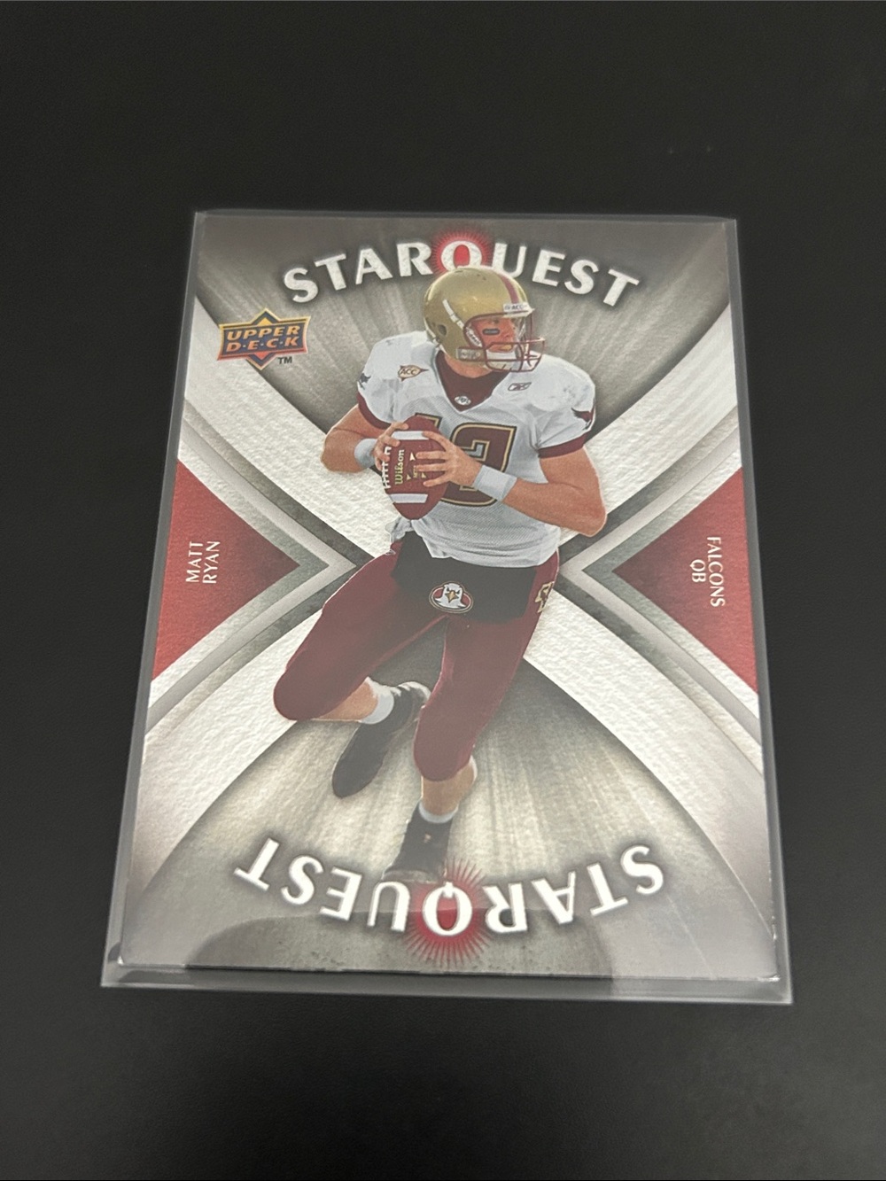 Upper Deck StarQuest Matt Ryan Football Card - White, Red, Gold